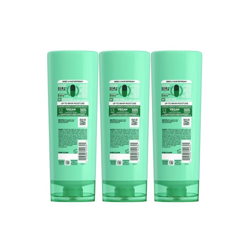 Garnier Hair Care Fructis Pure Clean Acondicionador, 12 onzas líquidas