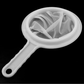 POFET Feinmaschiges Nylonsieb, 200-Maschen-Feinmaschiges PP-Sieb in Lebensmittelqualität, ultrafeines Nylon-Sieb, Maschensieb mit rutschfestem Griff für Kaffee, Marmelade, Obst und Gemüse