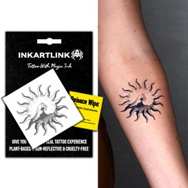 INKARTLINK Semi Permanent Tattoo, Temporary Tattoo, party tattoo, beautiful and realistic design, fun tattoo experience, cruelty-free, non-reflective, waterproof (Mountains and Rivers)