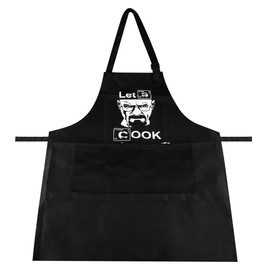 Thyonta Men's Fun BBQ Waterproof Apron Creative Cooking Party Garden Style Apron Suitable for Home Kitchen Greaseproof