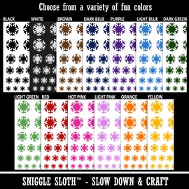 Snowflake Winter Temporary Tattoo Water Resistant Fake Body Art Set Collection - Hot Pink (One Sheet)