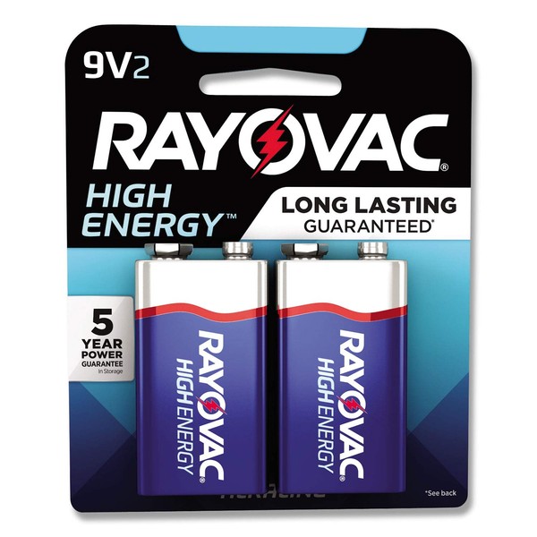 Rayovac Alkaline 9Volts Battery 2 Pack