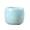 Seres Celadon Tea Cup/Tea Bowl,Jade Green Porcelain Greenware,2 Colors-Plum Green&Light