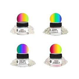 1g SuperShift Pearl Kit (Aloha, Geo Midas, Ghost Town, Phoenix) | Chameleon Powder, Colorshift Mica Powder for Epoxy Resin Crafts/Tumblers, Aurora Pigment Powder for Chameleon Nail Art/Paints