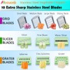Picador de verduras de acero inoxidable con 10 cuchillas, cortador