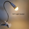 Desk Clip Clamp Lamp Holder LED E27 Light Socket Adjustable