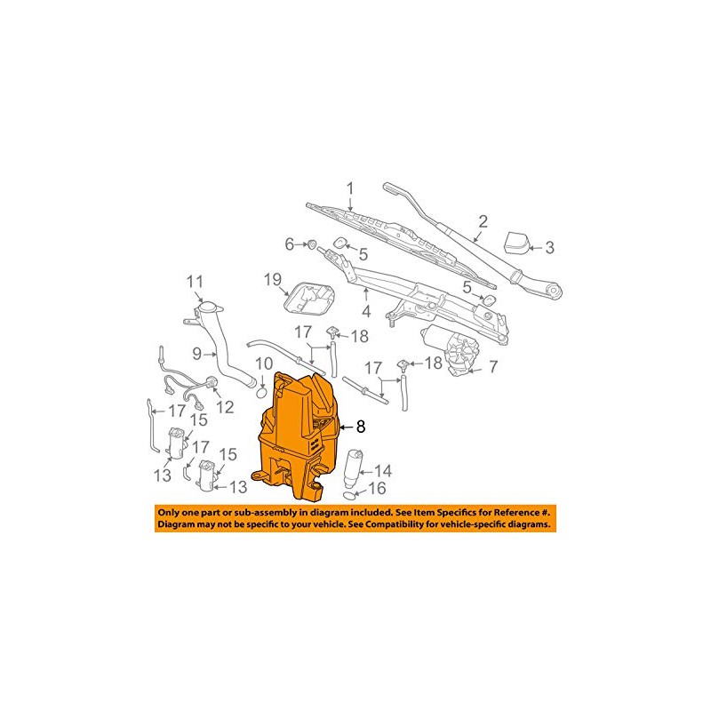 Volvo 30663811, Windshield Washer Fluid Reservoir