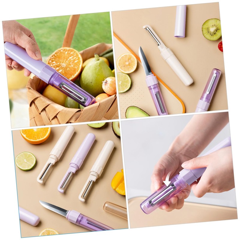 iplusmile Double End Fruit Peeler Cutter Portable Vegetable Peeler for