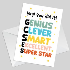 RED OCEAN Passed GCSE Exams Congratulations Cards, GCSE Results Day Well Done Cards For Son Daughter, Exam Results Well Done Card For Boy or Girl, Celebration GCSE Cards