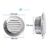 Ventilation Grille Stainless Steel (160mm)