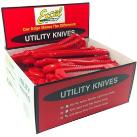 Excel Blades K13 Utility Snap Knife Bulk, 30 Pack