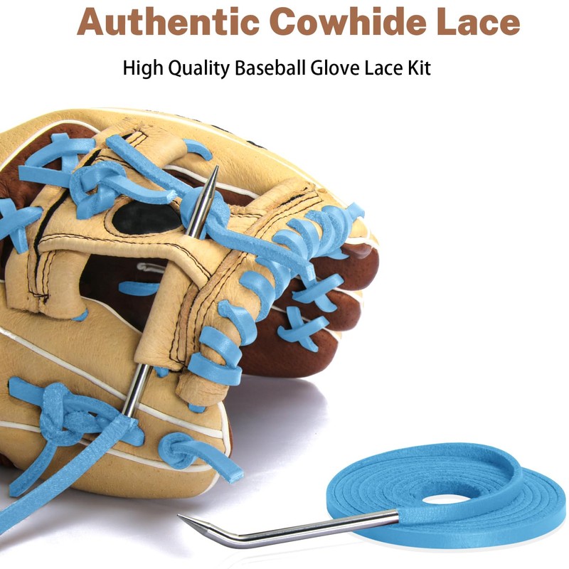 Aeesio Softball Baseball Glove Lace, Mitt Lace Repair Kit Includes