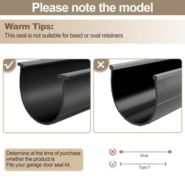 5/16" T Ends Garage Door Seals Bottom Rubber 16 Feet Fits U-Bottom Seal Weather Stripping and Threshold Seal Professiona Grade Rubber 3 3/4" Width X 16 Feet Lenth