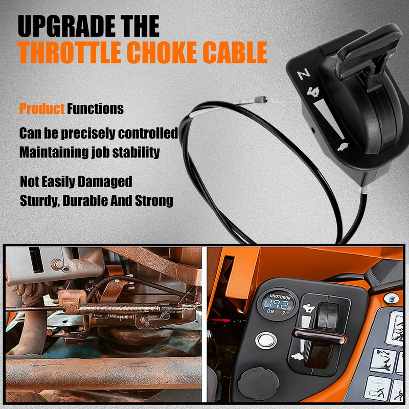 Upgrade 746-06891 51 INCH Throttle Choke Cable/Controls Replace,Fit for CUB