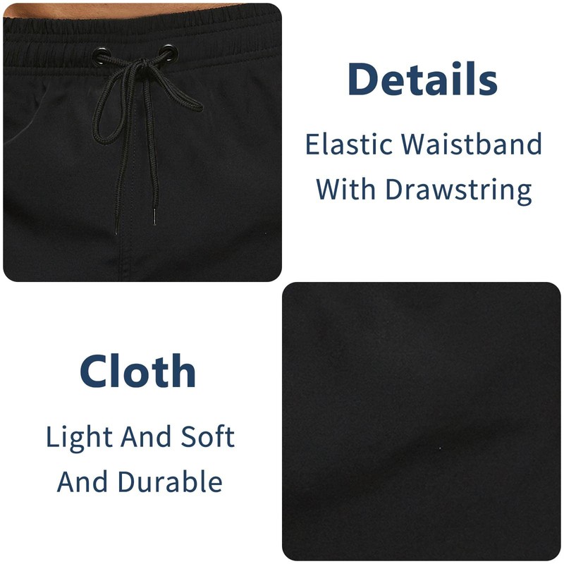EDOTON Swimming Trunks for Men with Zip Pocket, Quick-Drying, Waterproof