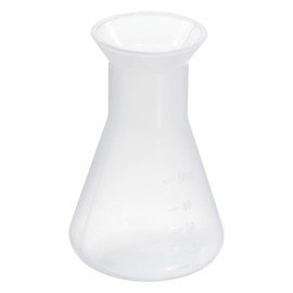 PATIKIL 100ml Plastic Erlenmeyer Flask, 1 Pack Wide Mouth Conical Flask for Laboratory, Clear
