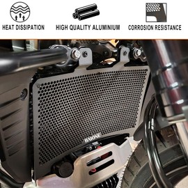 Radiator Guard Grill Protective Cover Compatible with Harley Pan America 1250 2021-2025 RA1250/RA1250 S 2021-2023 RA1250SE 2024 RA1250ST 2025 Motorcycle Aluminum Engine Protection Water Tank Net