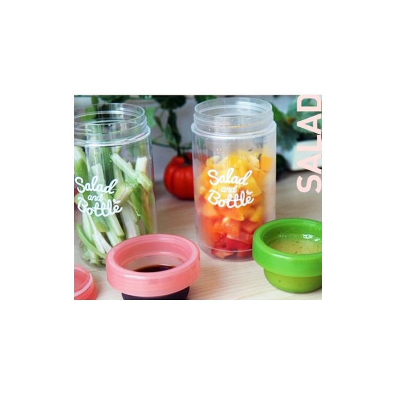Komax Salad Bottle Set of 2, with Leak Proof Salad