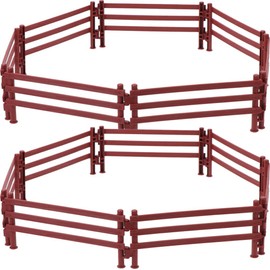 Home Decoration 40Pcs Miniature Fence Farm Fence Corral Fence Toy Panel Tiny Horse Fence Farm Figures for Barn Paddock Preschool Educational Home Decor