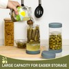 2 Pack 36oz Glass Pickle Jar with Strainer Flip, Airtight