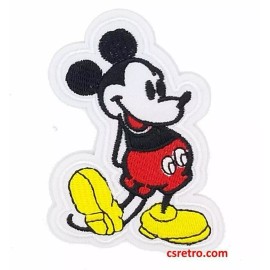 Retro Mickey Mouse Cartoon Vintage Style Retro Embroidered Iron on Patch Applique Mask