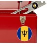 2 x 10cm Barbados Flag Vinyl Sticker Decal Laptop Travel