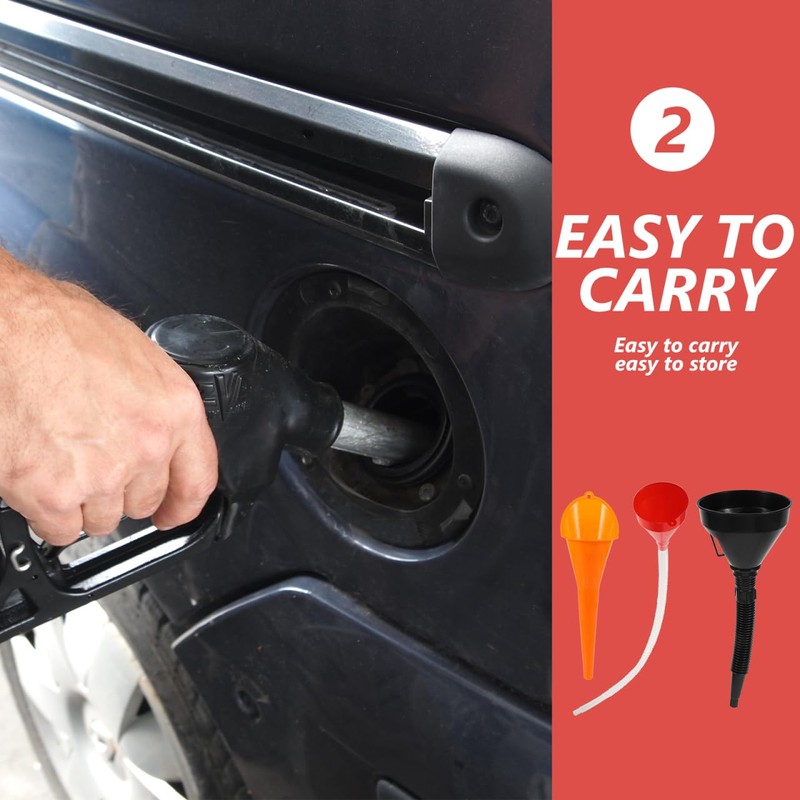 OSALADI 1 Set Refueling Funnel Oil Replacement Funnel Flexible Funnel