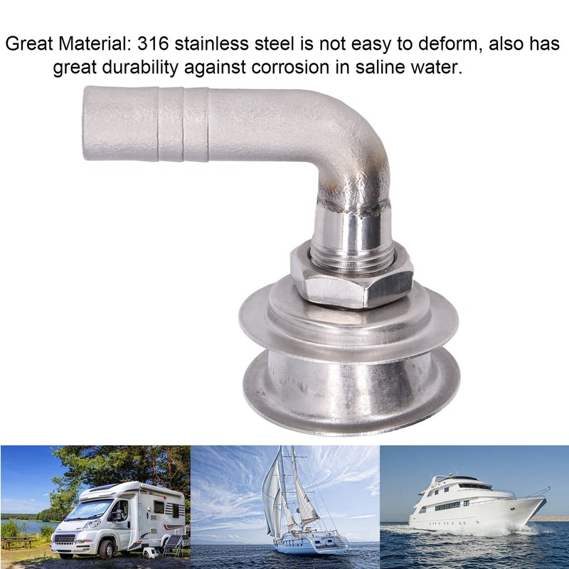 Fuel Tank Vent 90 Degree M16 316 Stainless Steel Accessory