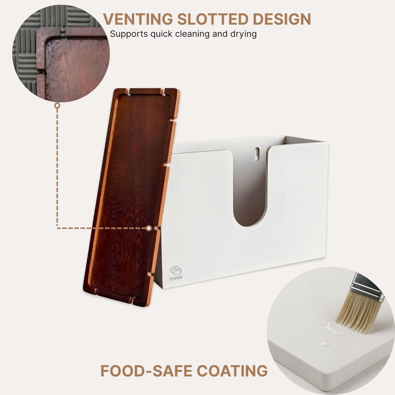 eBun Bamboo Trifold Paper Towel Dispenser – Wall Mounted or