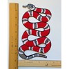 3pc Lot Coral Snake Patch Red Embroidered Iron on Designer