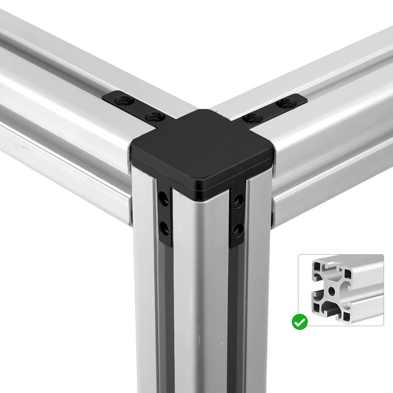 4 Pcs 3030 Series 3-Way End Corner Bracket, 3 Way