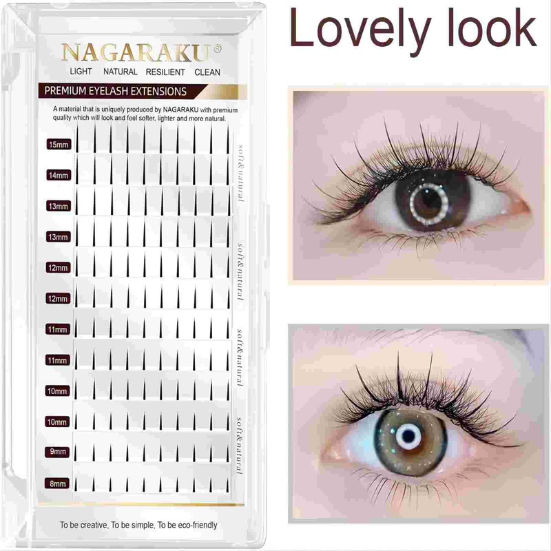 NAGARAKU Spikes Eyelash Extensions Wispy Lash 0.07mm D curl 11mm