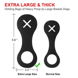 Okydoky Dog Poop Bag Strong Holder, Leash Waste Bag Carrier, Bicycle Holder, Extra Thick, Black, 1 Pack