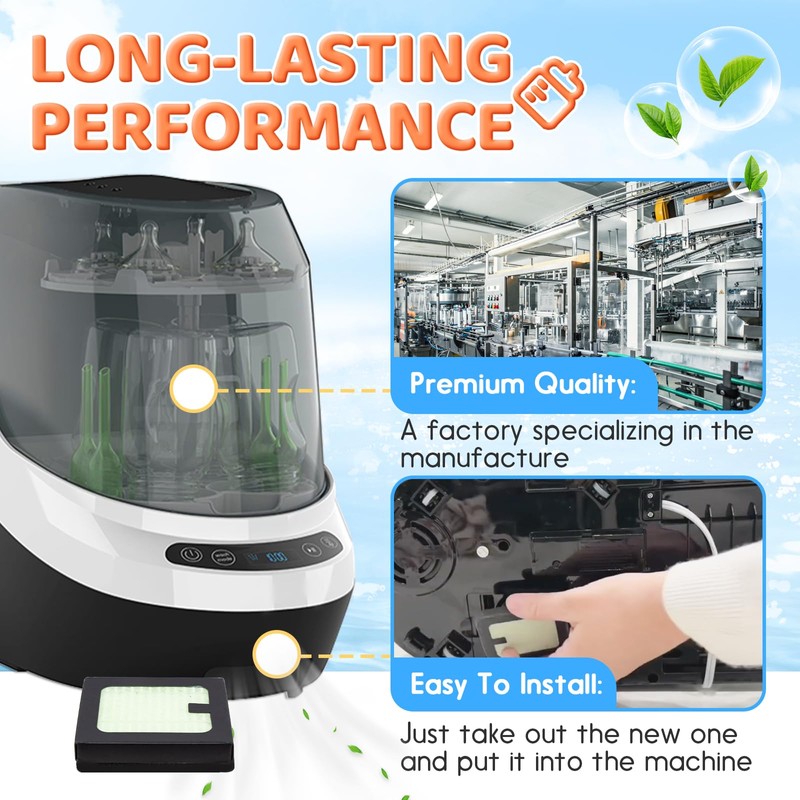 2Pack HEPA Filter Replacement Compatible with Baby Brezza Bottle Dryer