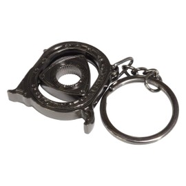 PR-ROTARY Rotary Engine Key Ring Car Rotation Key Metal Stylish Men's, Silver