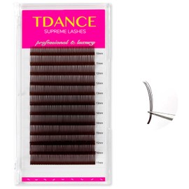 TDANCE Brown Lash Spikes 5D Spikes Lash Extensions Natural Look 5D Flower Eyelash Extensions for Professional Use(Spikes-Brown-5D,D-0.07,10-17mm)