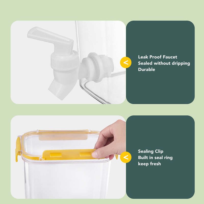 Refrigerator Cold Kettle 3.5L with Faucet Multifunctional PET Economical Practical