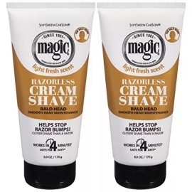 SoftSheen-Carson Bald Head Maintenance Magic Razorless Shaving Cream Pack of 2 6 Ounce
