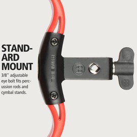 Meinl Percussion Headliner Mountable Tambourine Half Moon Shape with Synthetic Frame Not Made in China Double Row Clamps 2 Year Warranty (HTMT2R)