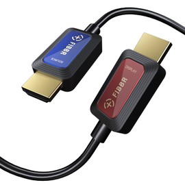 Cable HDMI, cable HDMI 2.1 de ultra alta velocidad de 48 Gbps, cable de fibra óptica flexible y delgado compatible con 8 K a 60 Hz, 4 K a 120 Hz/144 Hz, eARC, Dolby Atmos compatible con monitor HD TV PC y más (16ft)
