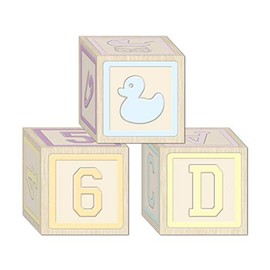 Beistle Baby Blocks Favor Boxes
