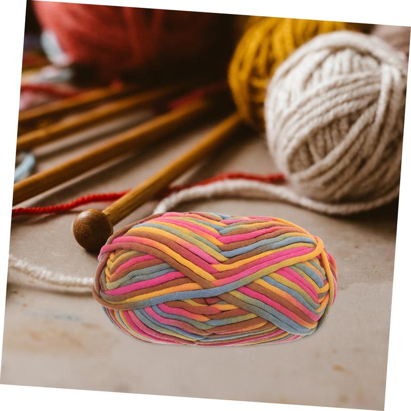 STOBOK Rainbow Yarn Crochet Accessories for Beginners Thick Chenille Yarn