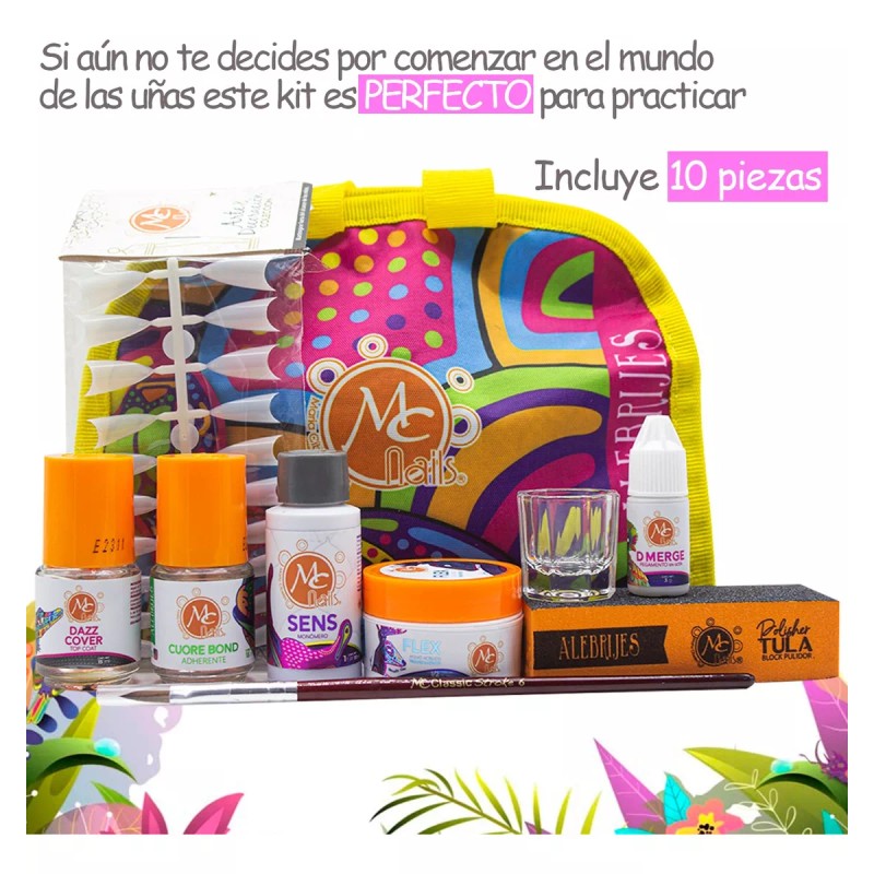 Mc Nails Kit Para Uñas Básico Acrilico Mc Nails Con