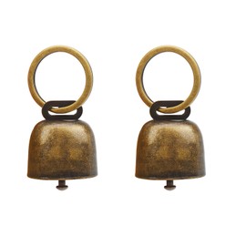 Bouclel 2 pack Pet Bells for Dog Collar Charms, Suitable for Pet Pendant Accessories Decorative Dog Charm with Anti Lost Training Bells for Collars (Bronze Large Size)