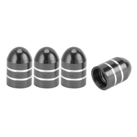 VekAuto Pack of 4 Tyre Valve Caps, 17 x 11 mm Car Wheel Valve Cap, Universal for Car, Bicycle, Motorcycle, Anti-Crash Aluminium Alloy Grey Tyre Valve Cover Valve Cap