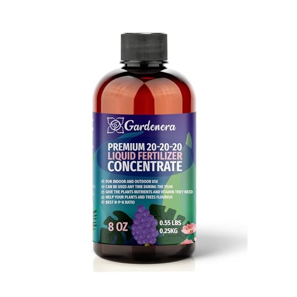 Gardenera Premium All-Purpose 20-20-20 Liquid Fertlizer - 𝐂𝐎𝐍𝐂𝐄𝐍𝐓𝐑𝐀𝐓𝐄 - Increases