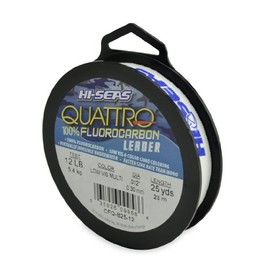 HI-SEAS Quattro 100-Percent Fluorocarbon Leader, Camouflage, 25-Yard/12-Pound