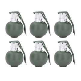 6PCS Kids Hand Grenades Toy with Realistic Sound Light Effect Role Playing Props Fake Grenade Toy Green
