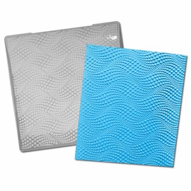 arriettycraft 3D Ocean Waves Plastic Embossing Folders for Card Making, 3 d Sea Wave Background Embossing Folder DIY Craft Folders Template Stencils for Scrapbooking Photo Album Decoration 6“x6”