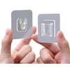 AUSAULAC 2 Pack Clear Double-Sided Adhesive Wall Hooks - Mounted